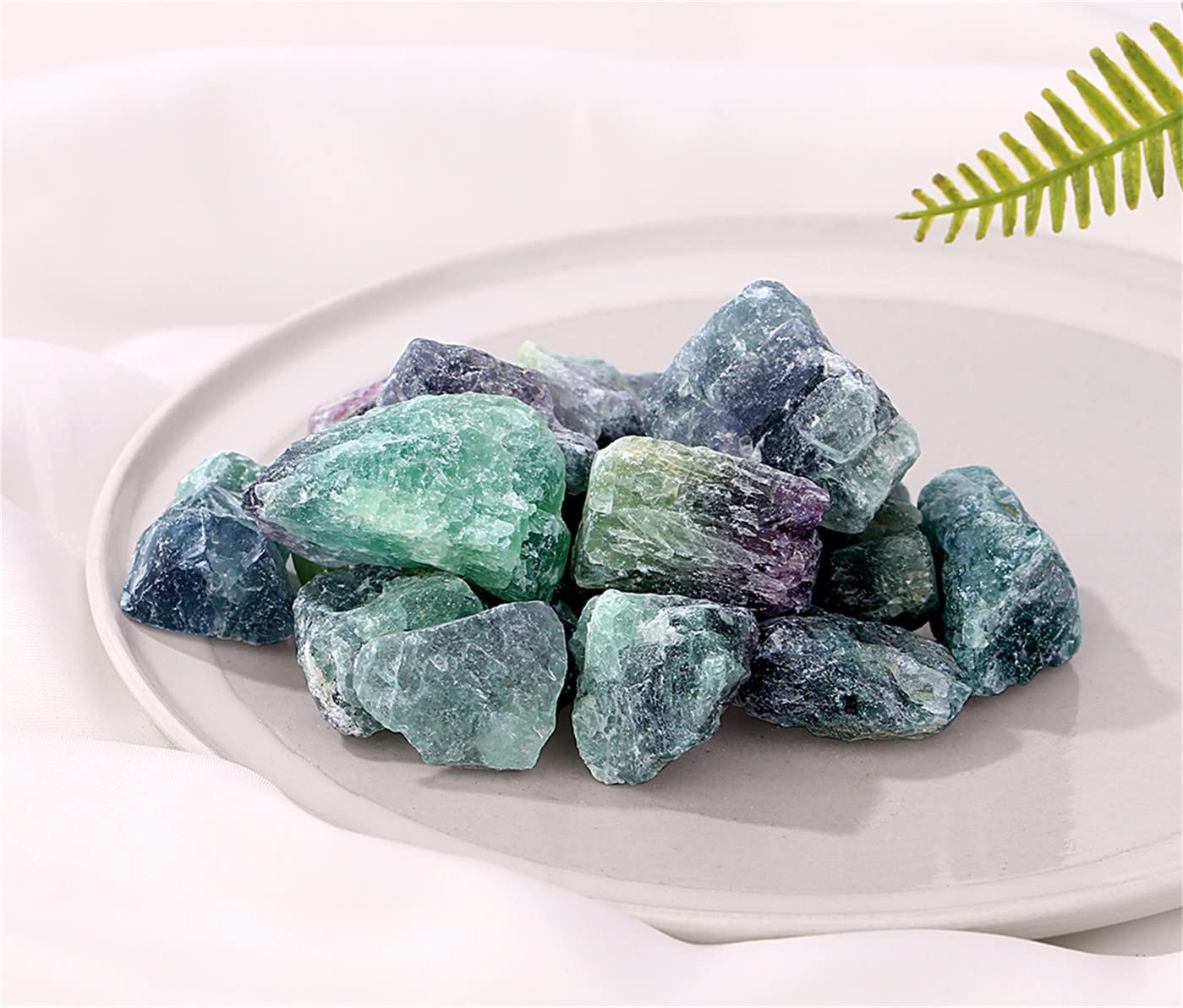 Fluorite Bulk Natural Healing Crystals Raw Rough Stones Sets for Cabbing Tumbling Cutting Lapidary Polishing Reiki Crytsal Healing Wire Wrapping Decoration Gemstone 0.45lb