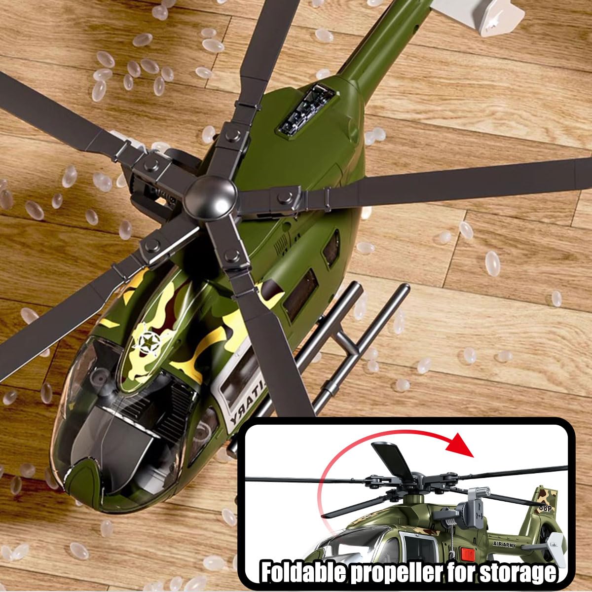 CSDCSD Green Military Big Helicopter Toys,Army Toys with Lights & Sounds,Birthday Gift for 2 3 4 5 Years Old Boys and Girls