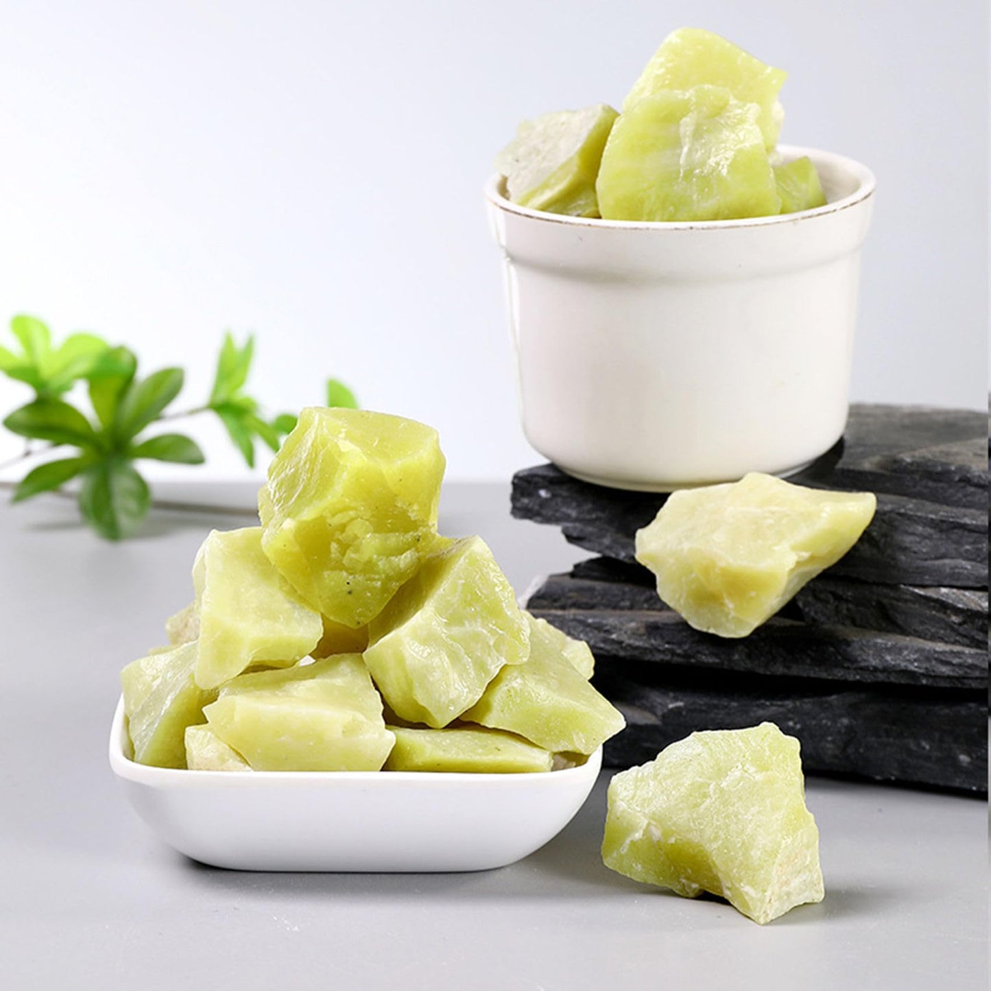 Lemon Jade Raw Crystals Healing Crystals Natural Rough Stones 1.2-2" for Tumbling, Fountain Rocks, Yoga, Meditation, Polishin, Gift 26