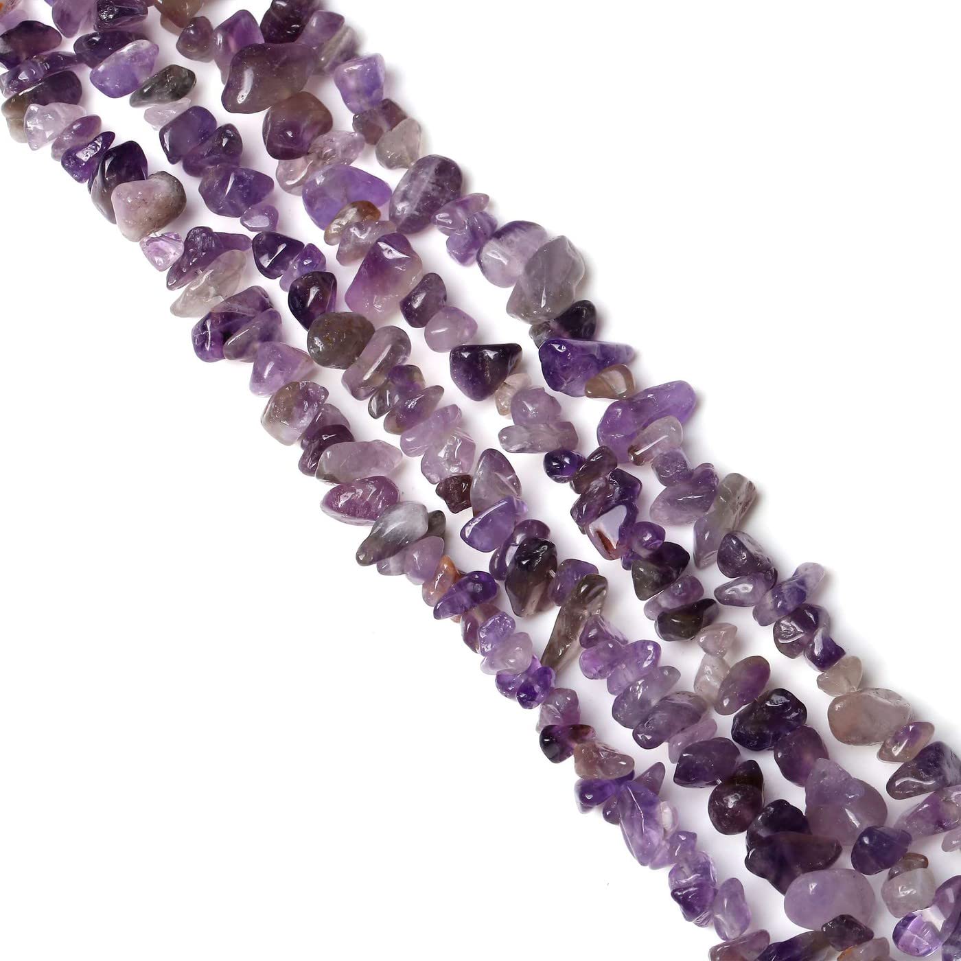 LAIDANLA Amethyst 400pcs Natural Chip Stone Beads 5-8mm Healing Crystal Irregular Gemstones Drilled DIY Loose Rocks Bead Crystal for Bracelet Earrings Necklace Jewelry Making Crafting