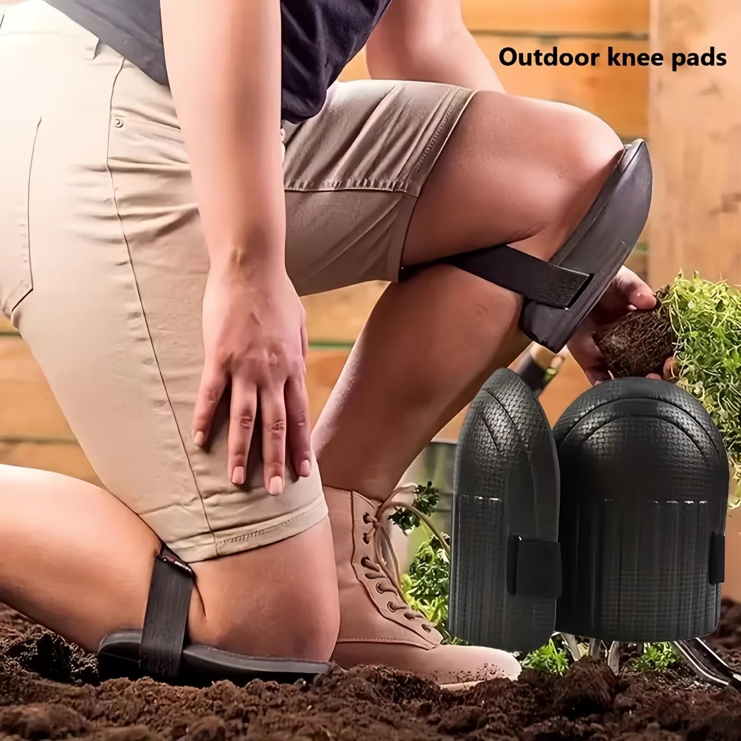 Kenhihi Gardening Knee Pads for Women and Men - Lightweight Waterproof Foam, and Easy Fit Knee Pads for Gardening with Adjustable Hook'n'Loop Straps - Perfect Womens for Work (Blue)