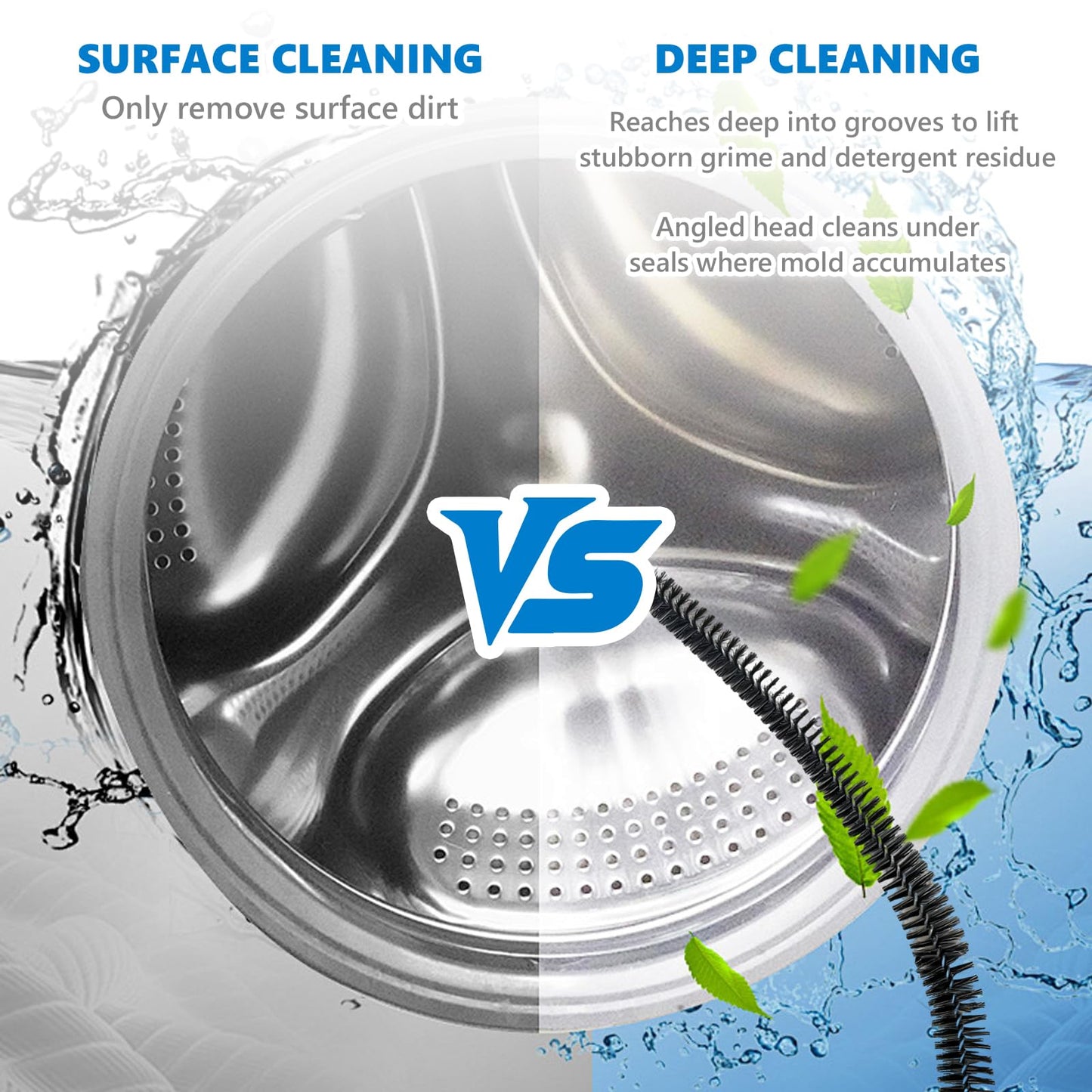 Rejarr Full-Bristle Dryer Vent Cleaner Brush, Dryer Lint Brush and Lint Removal Tool for Trap and Duct, 49.21 Inches Flexible for Deep Cleaning to Remove Pet Hair & Lint and Improve Efficiency