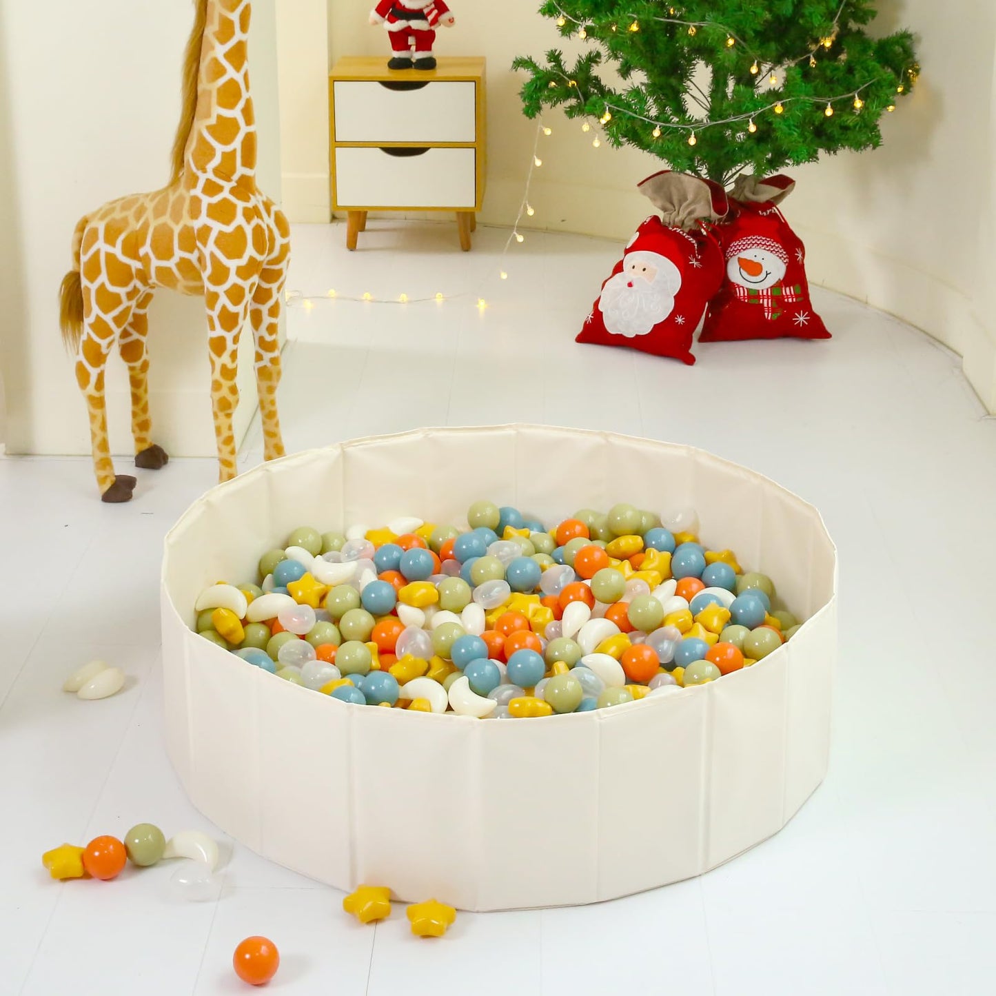 White Kids Ball Pit, Children &Pet Toy Ball Play Pool, Unsexual Foldable Play Tent for Kids Girls Boys Dogs Indoor and Outdoor,Balls Not Included,31.5 Inch /2.62 Feet