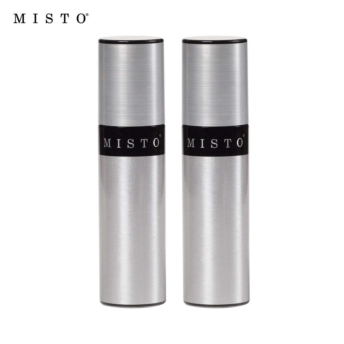 Misto Aluminum Oil Sprayer, Set of 2, Versatile Refillable Aerosol Sprayers for Olive Oil, Vinegar, Lemon Juice, Dressings, and More, Ideal for Cooking, BBQ, and Air Fryers