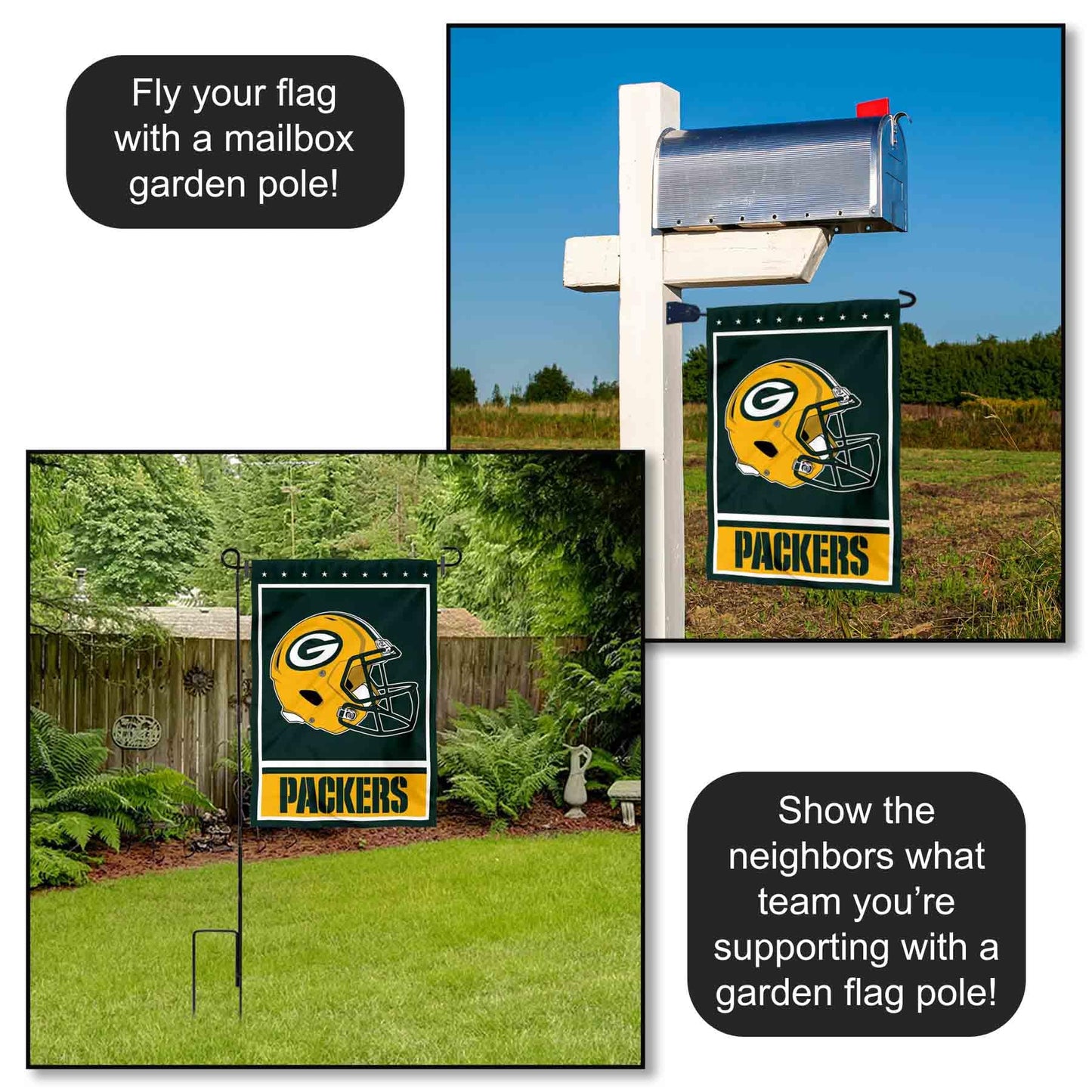 Green Bay Packers Decorative Yard Garden Flag