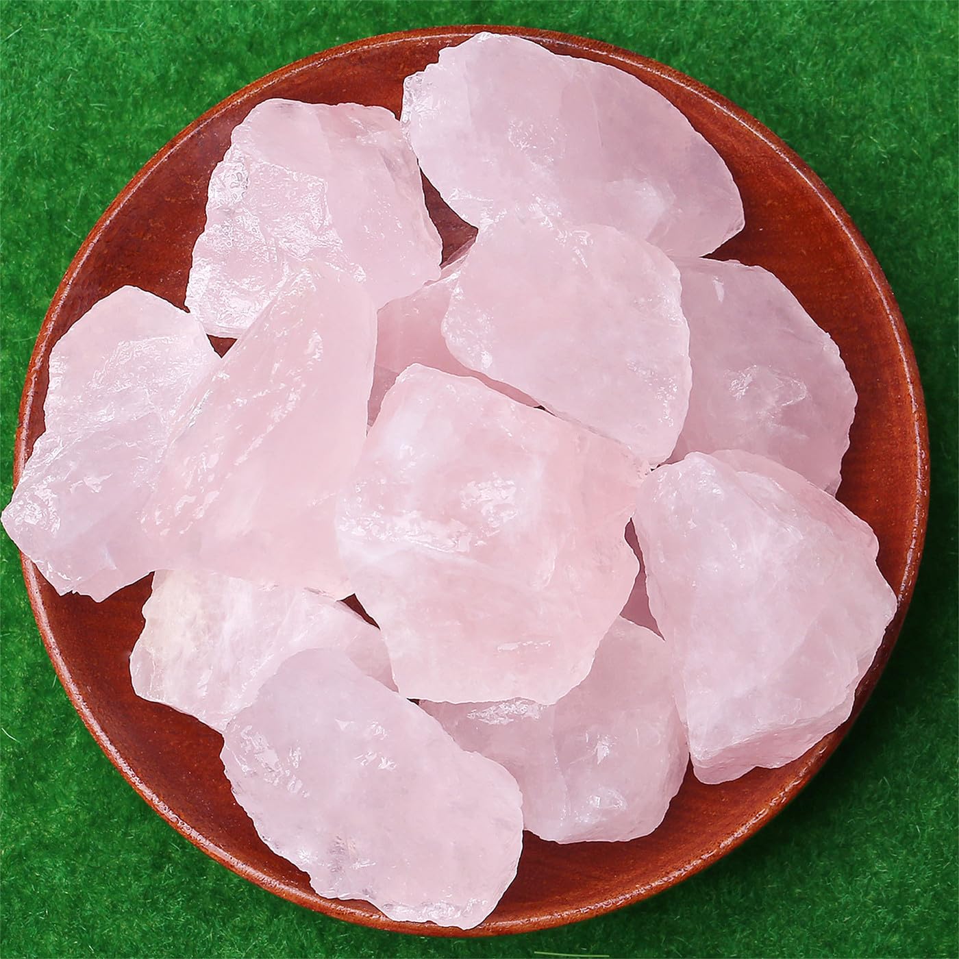 YATOJUZI Rose Quartz 1lb Bulk Natural Healing Crystals Raw Rough Rocks Stones Sets for Cabbing Tumbling Cutting Lapidary Polishing Reiki Crytsal Healing Wire Wrapping Decoration Gemstone