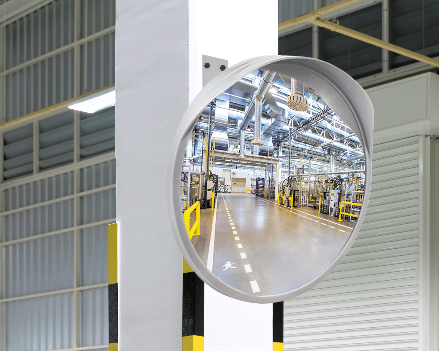 WatchYrBack GREY 18 inch Convex Mirror, Outdoor or Indoor, Wide Angle View, Curved Traffic Safety and Security Mirror 460 mm