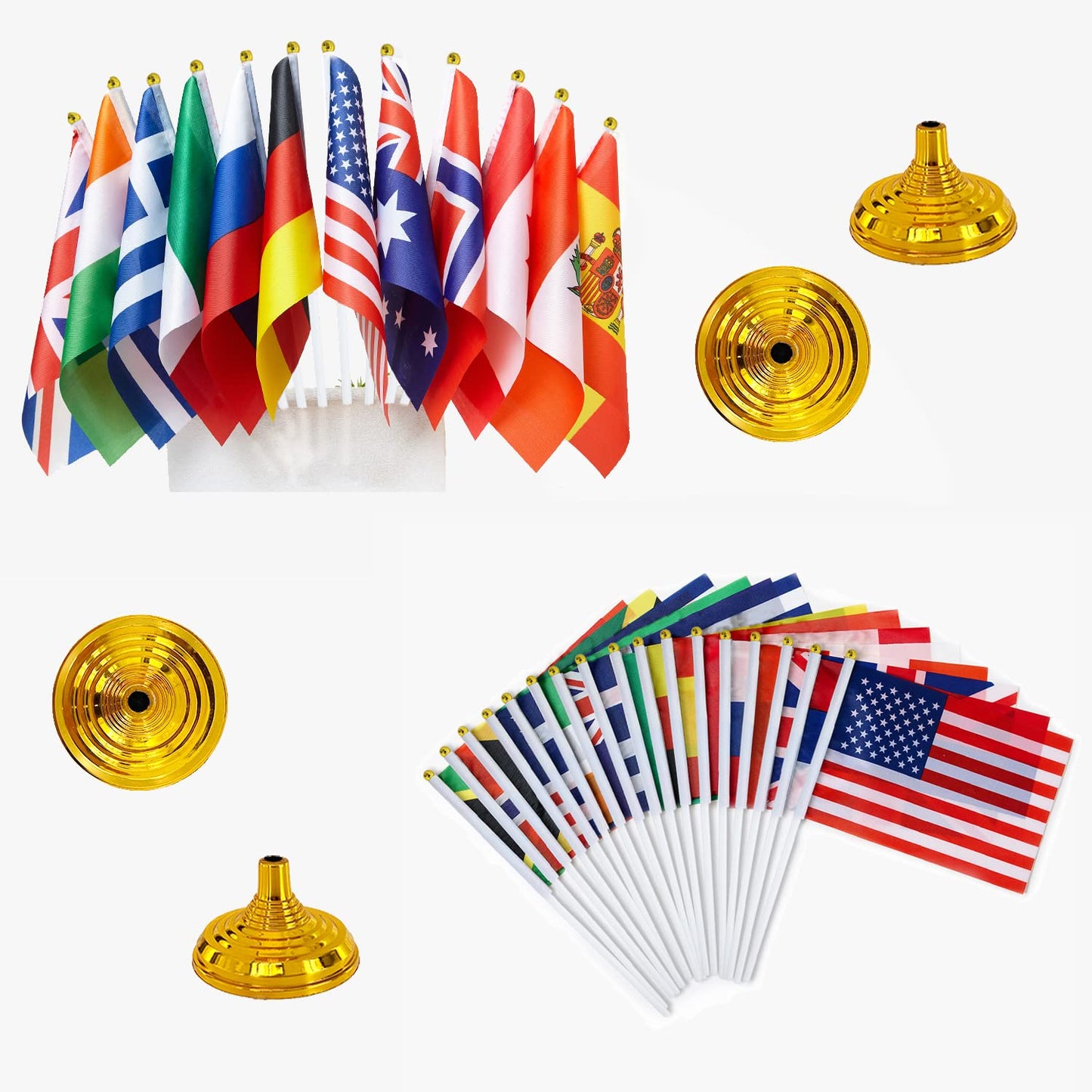 WXTWK 50 Pack Countries Flag World National Table Flag Small Mini Country Desk Flags With Stand Base,For Country Cup Sports Events Grand Opening Party Festival Decorations