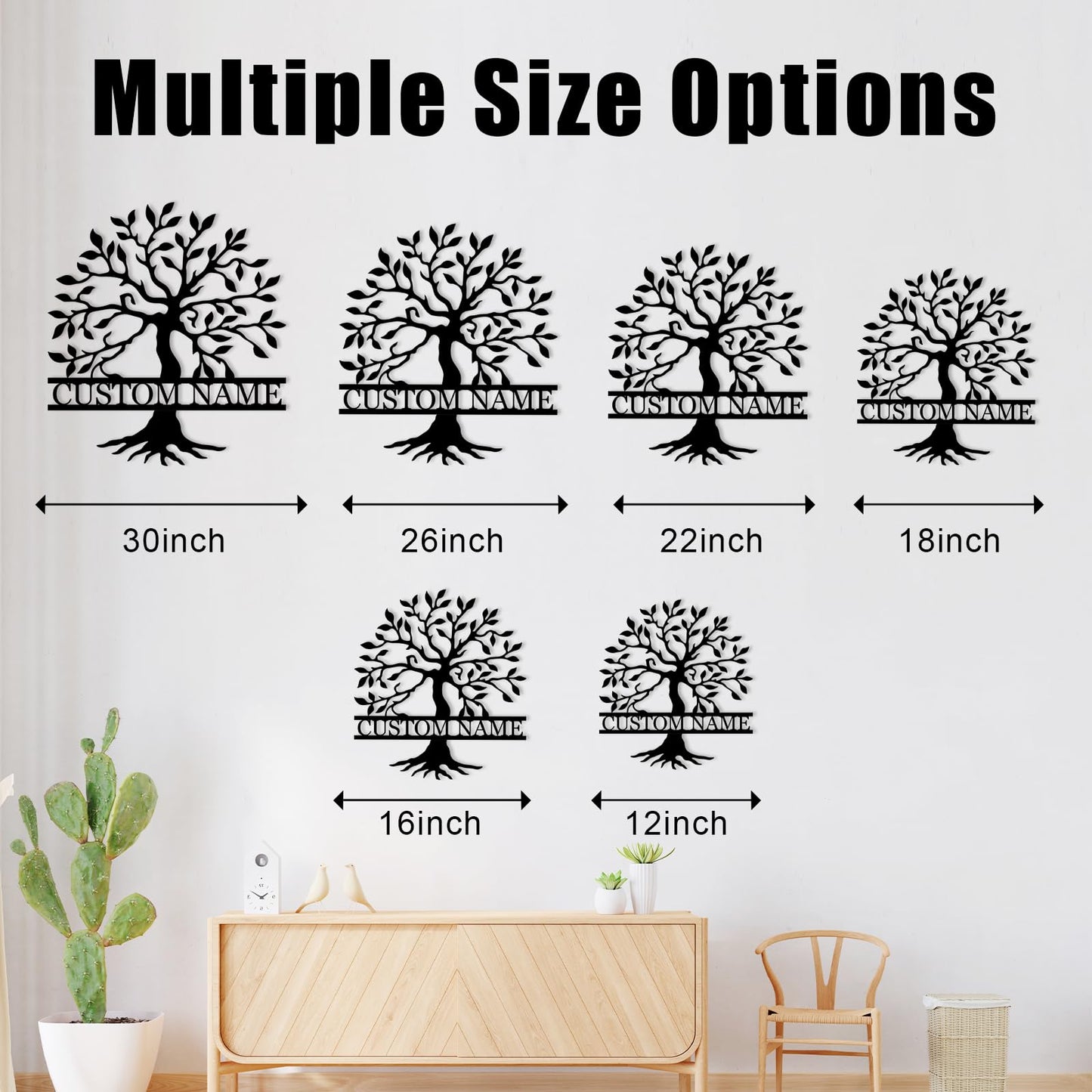 Custom Tree of Life Family Metal Signs, Personalized Tree of Life Wall Decor, Outdoor Yard Decor, Family Sign Wall Decor, Monogram Metal Sign, Custom Tree Yard Sign, Home Decor for Living Room