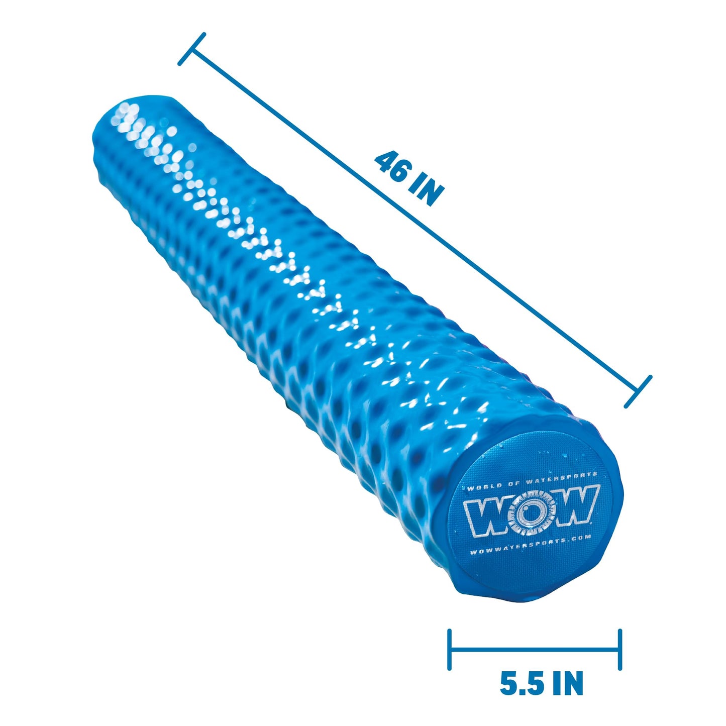 Wow Sports Jumbo Vinyl-Coated Foam Pool Noodle - Blue - 46 in - Supports Up to 250 lbs - for Kids & Adults