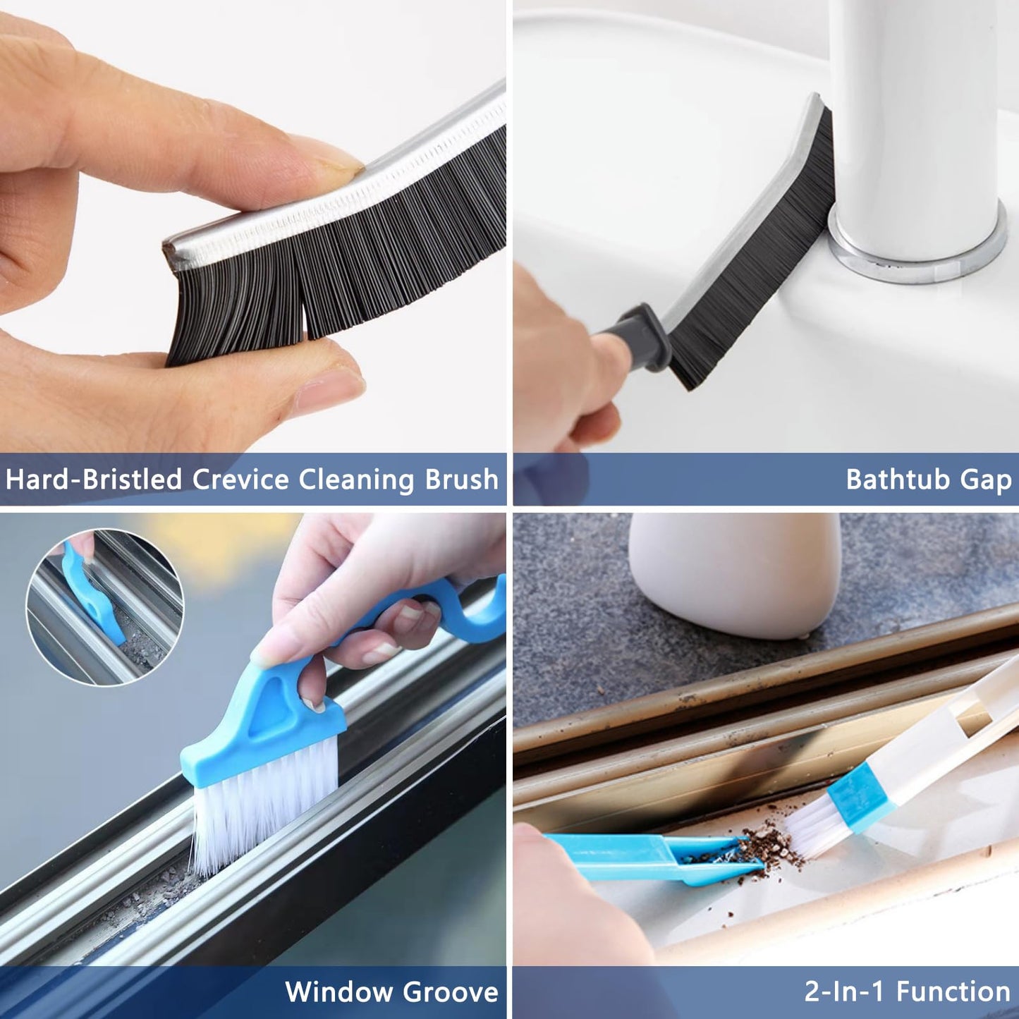 14Pcs Small Crevice Cleaning Brush Set, Groove Gap Cleaning Tool for Cleaning Kitchen,Bathroom, Corner, Sink,Door,Window Track,Cup