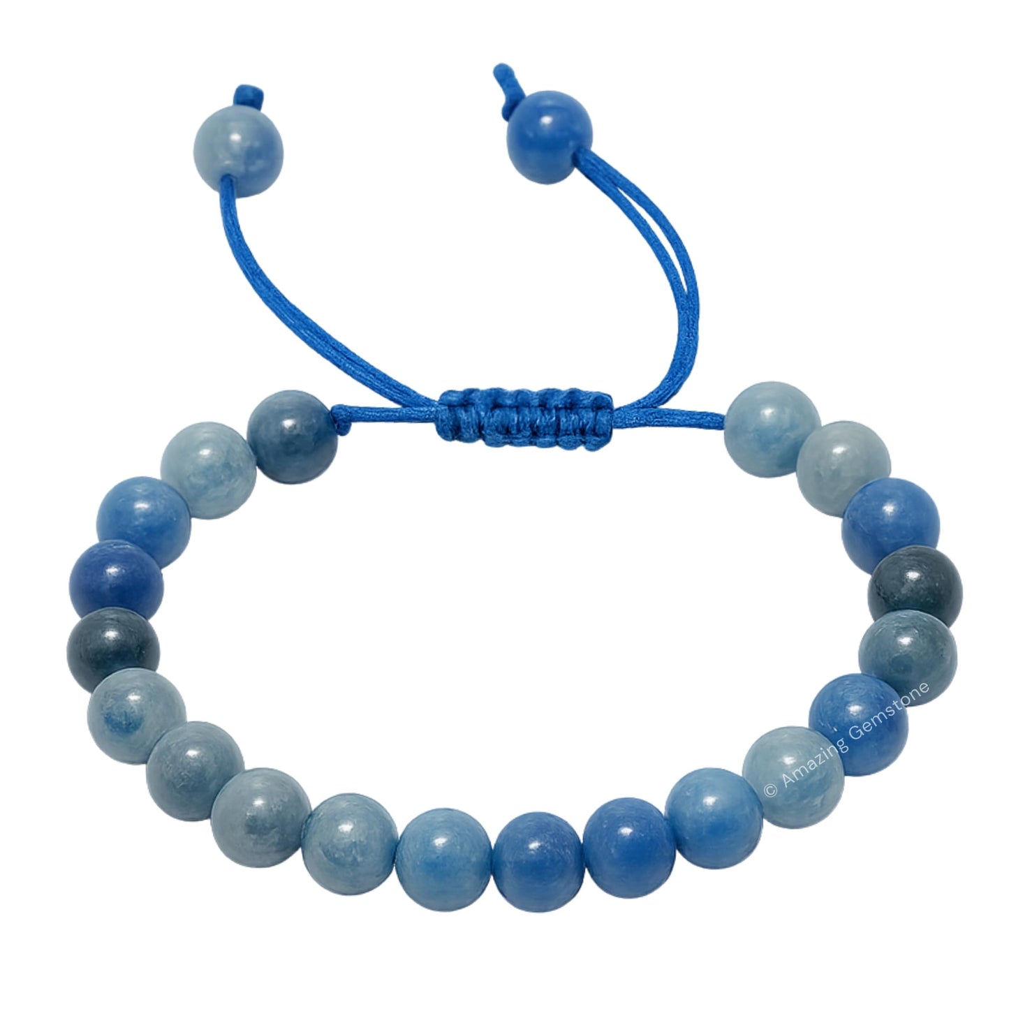 Amazing Gemstone Blue Aventurine Bracelet for Women Men's Gifts - Protection Healing Crystal Bracelet - 8mm Gemstone Beaded Adjustable Bracelet Pulseras Para Hombres Mujer Stocking Stuffers