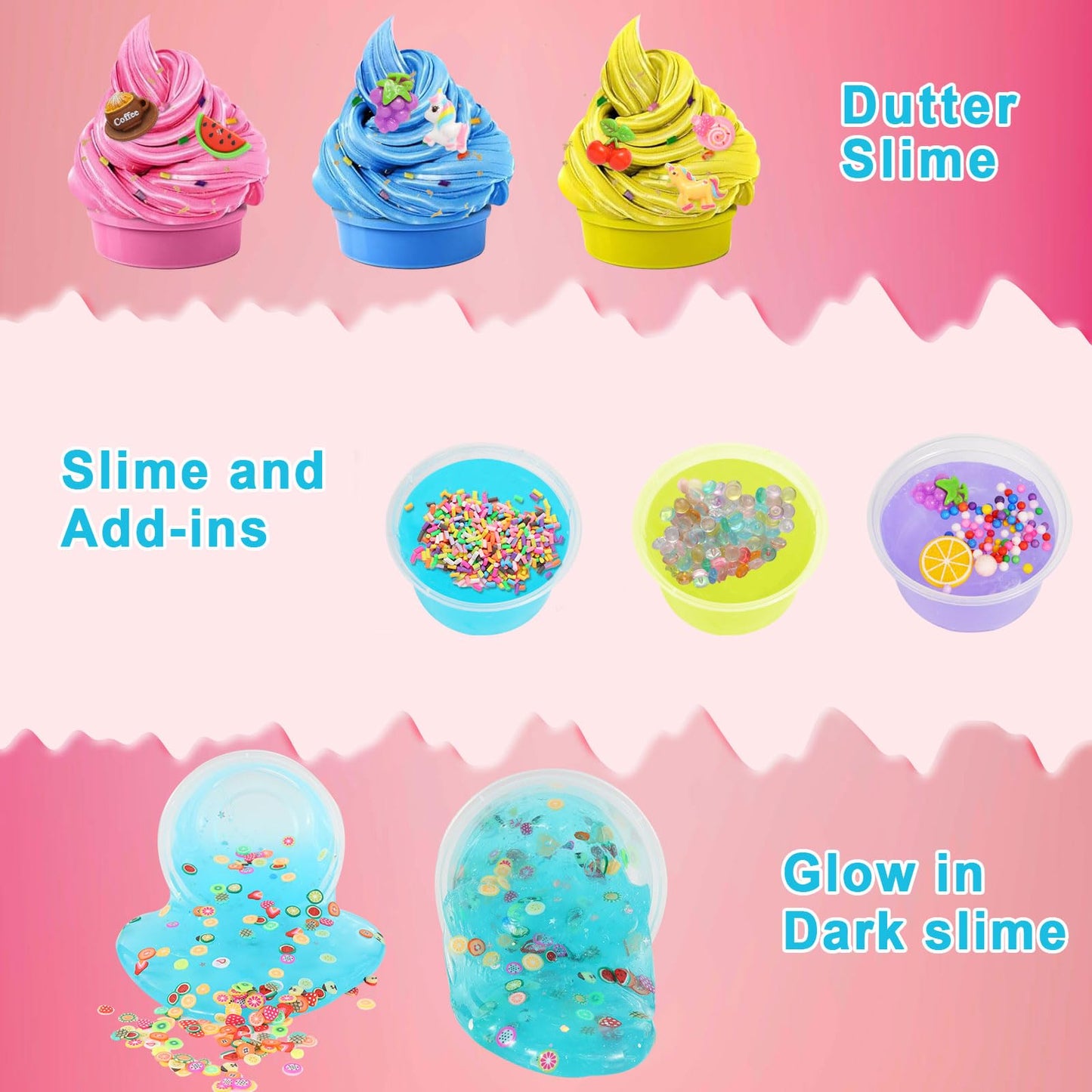 CityActs Slime Accessories Kit for Kids – Slime Mix-Ins Craft Supplies (Charms, Glitter, Foam Balls, Sequins) – DIY Craft Supplies, No Glue Included