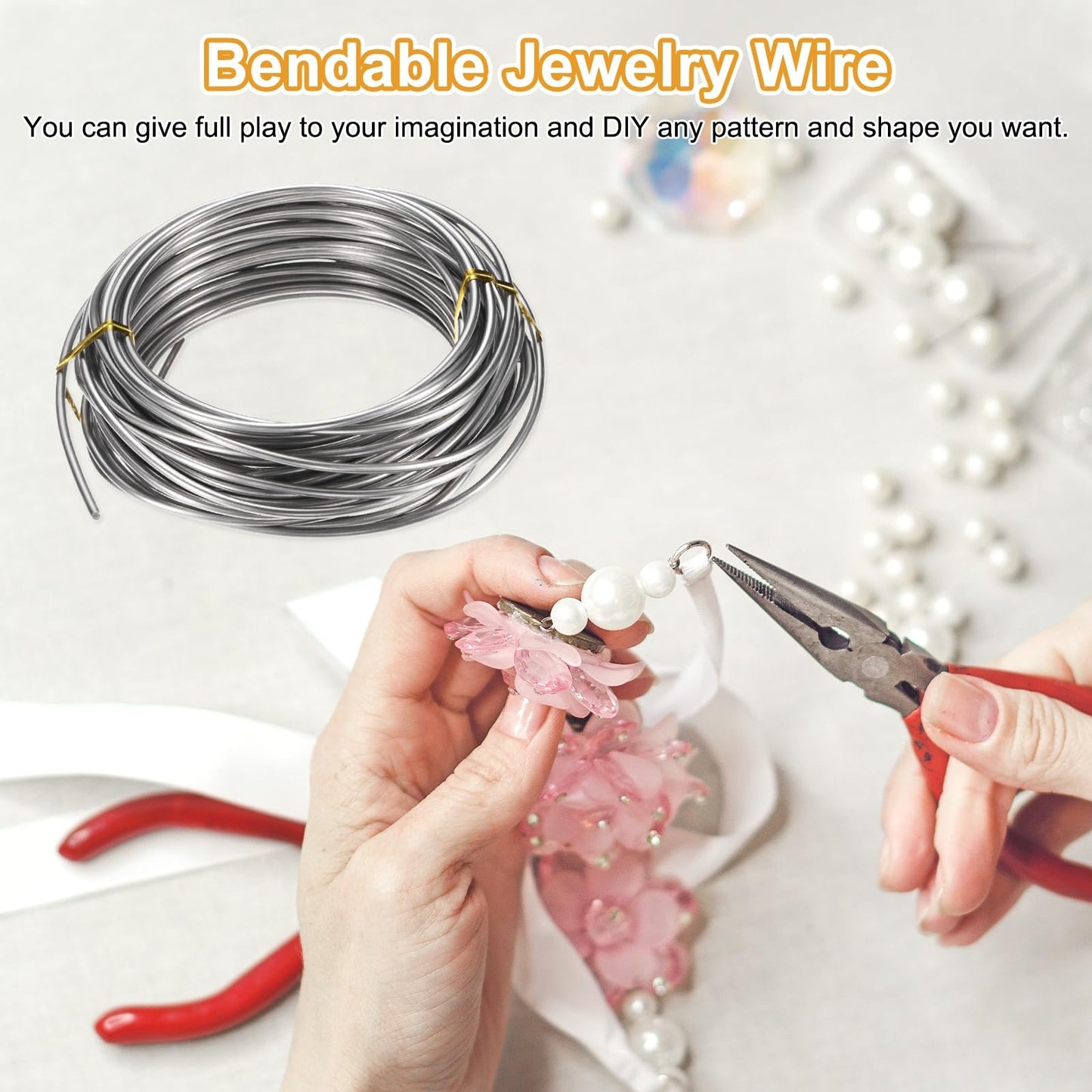 M METERXITY 10 Gauge Stainless Steel Craft Wire, 2.5mm 32.8 ft Bendable Floral Snare Wire for Jewelry Making/Sculpting/Armature Crafting/Floral Bonsai/DIY Crafts