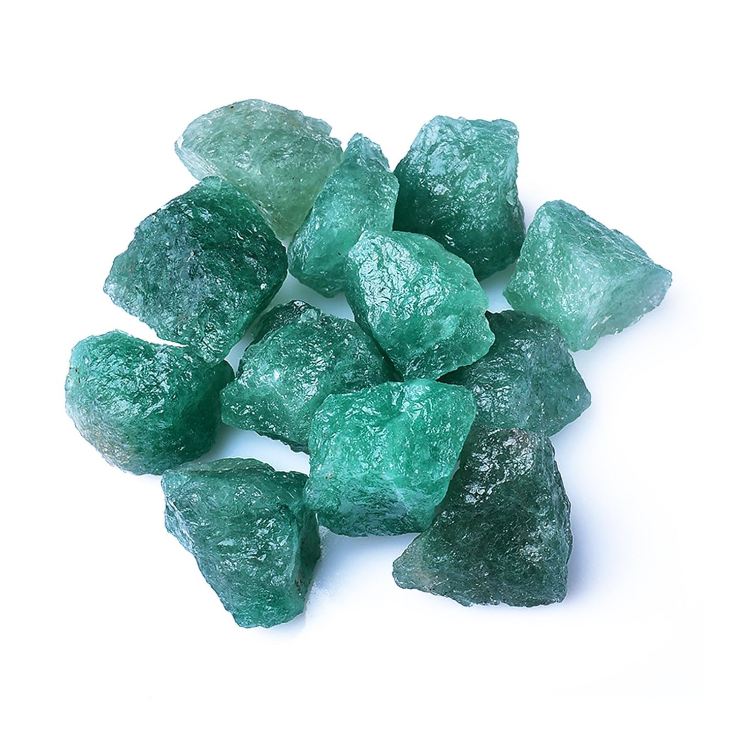 Raw Crystals, Large 1.2-2.0" Healing Crystal Natural Rough Stones for Intuition,Chakra,Meditation,Decoration,Polishing,Energy Work (Greenquartz, 3.5oz-0.8-1.2"raw Crystals)