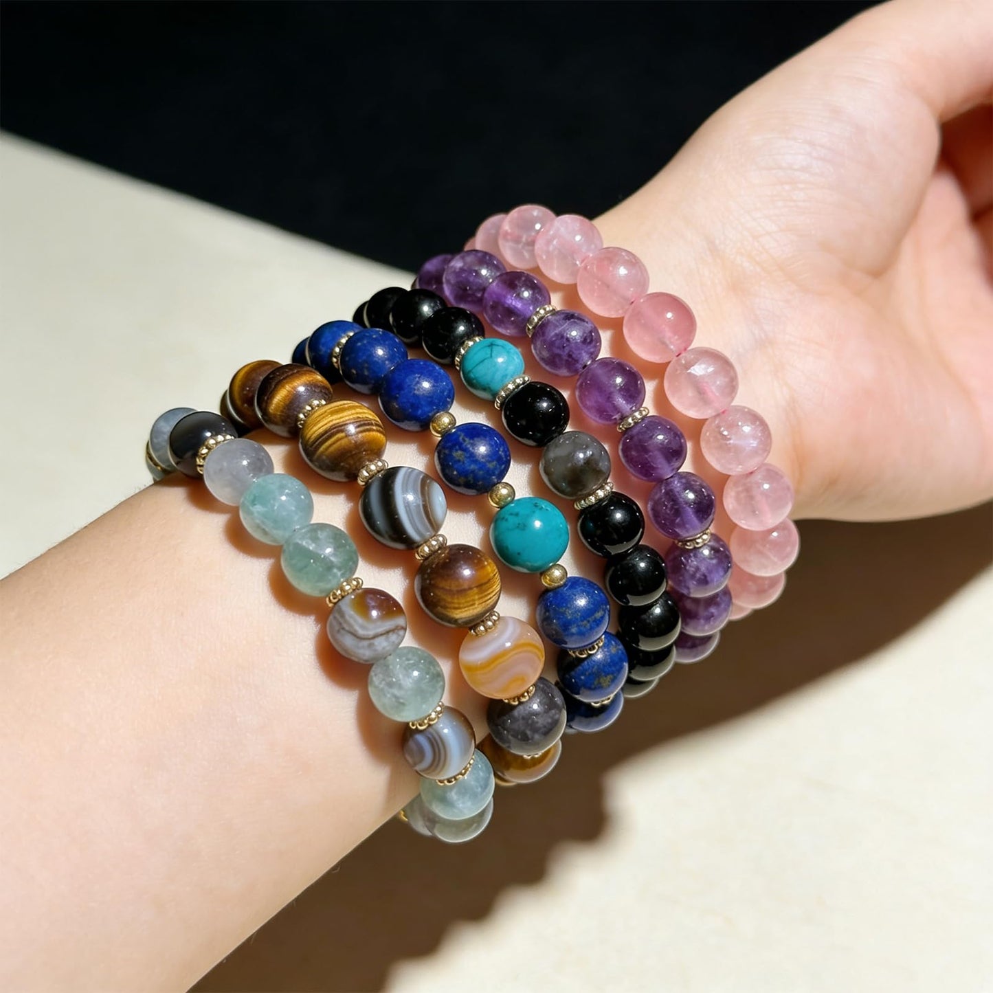 DIQIO Natural Blue Tiger Eye Beads for Jewelry Making - 6mm Stone Beads Gemstone Beads for Bracelets, Crystal Round Loose Beads(58-60pcs, 6mm, Blue Tiger Eye)