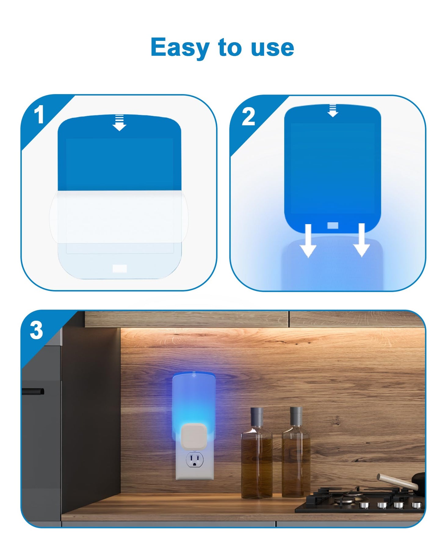 20 Pcs Refill Cartridges for Stem Flying Insect Light Trap, Replacement Glue Card Compatible with Wondercide Indoor Plug-in Blue Light Trap for Fly Bug Mosquito Gnat