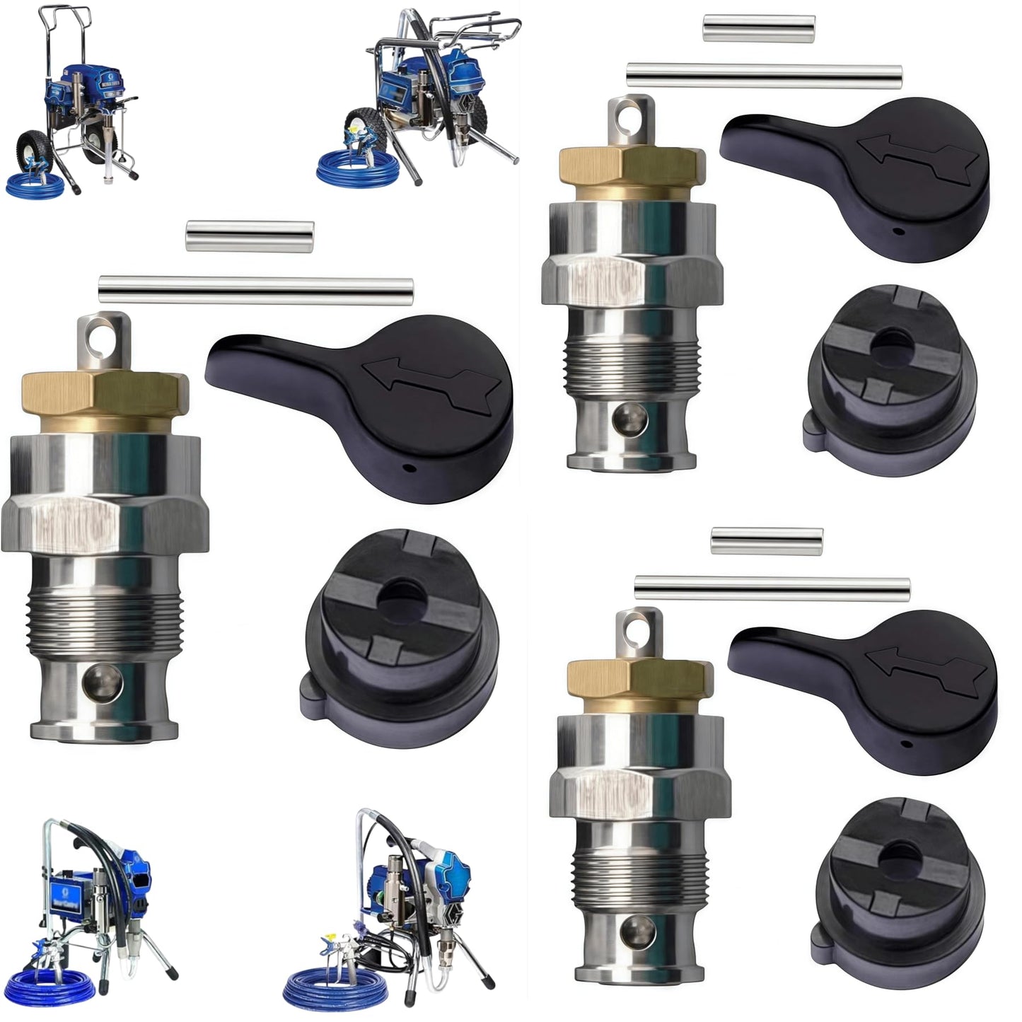 235014 Airless Prime Spray Valve Kit,Drain Valve Compatible with Graco 210 230 390 395 490 495 595 3400 Aftermarketr Airless Paint Sprayer,Replace Airless Spray Painting Machine Accessories 3 Pack