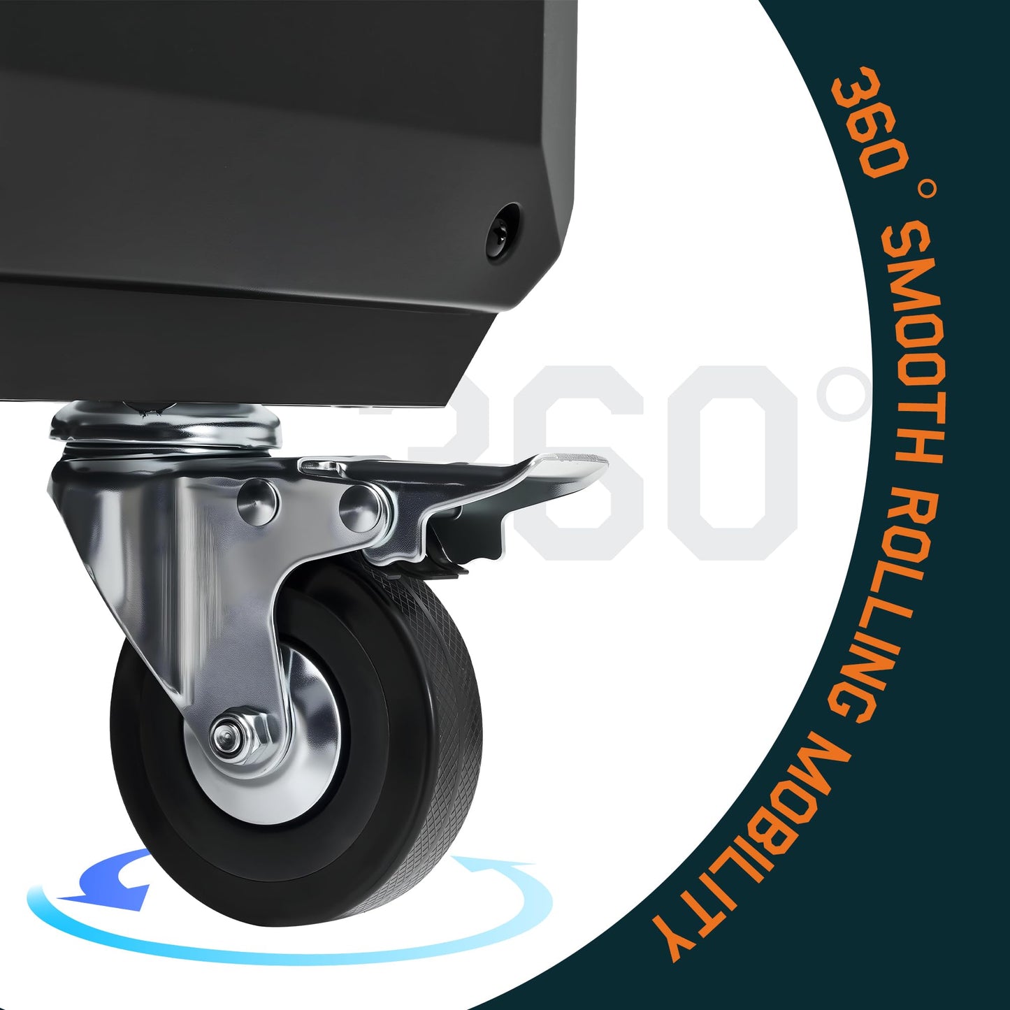 Albott Industrial Fan Cart, 30 Inch Portable Industrial Fan with Wheels, Blower Fan with Tool Cart & Utility Storage, Rolling Workshop Fan Tool Cart with Charging Outlet