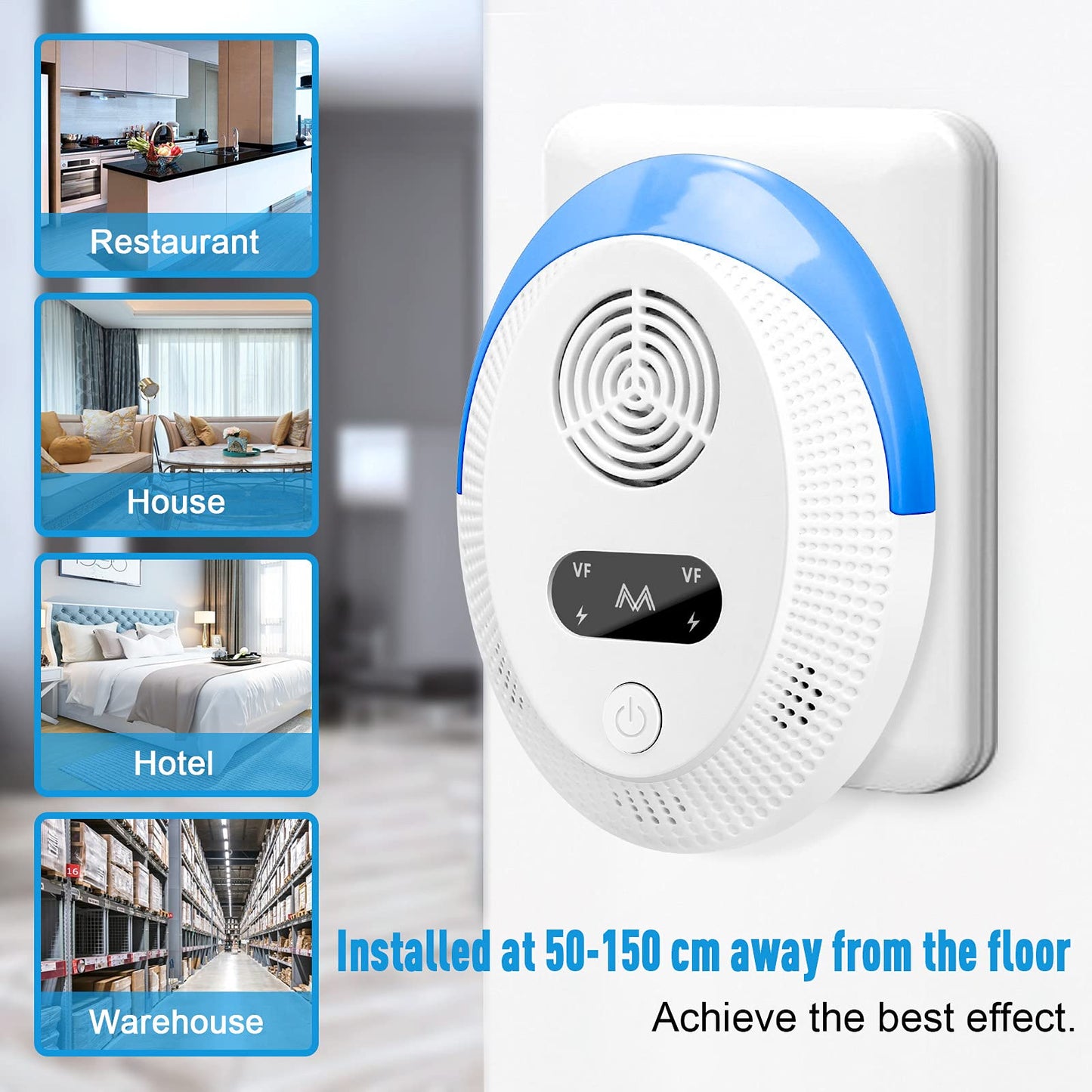 Bectine 2026 Upgraded Mouse Repellent, Ultrasonic Pest Repeller, Home Indoor Pest Repellent for Insect, Roach, Spider, Ant, Bug, Rodent, Mouse, Bugs, Mosquito, Mice, 6 Packs