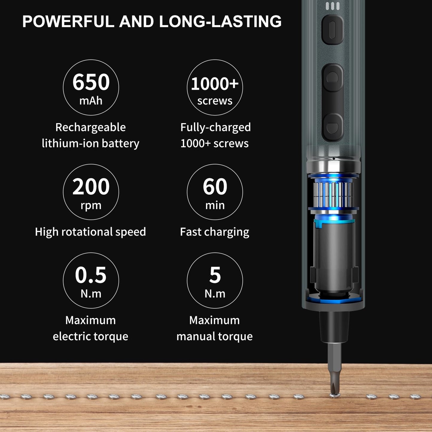 STREBITO 155 in 1 Electric Screwdriver Set, Small Electric Screwdriver Cordless with 140 S2 Magnetic Bits, Electronic Power Screwdriver Repair Tool Kit for RC, Computer, PC Building, Laptop