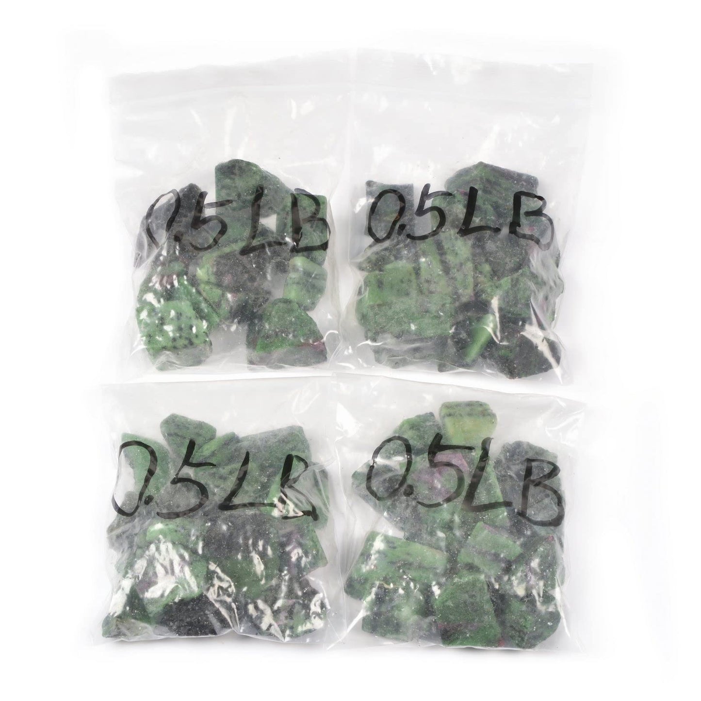 1/2LB Large Green Ruby Zoisite Natural Crystal Healing Raw Stones Rock Collection