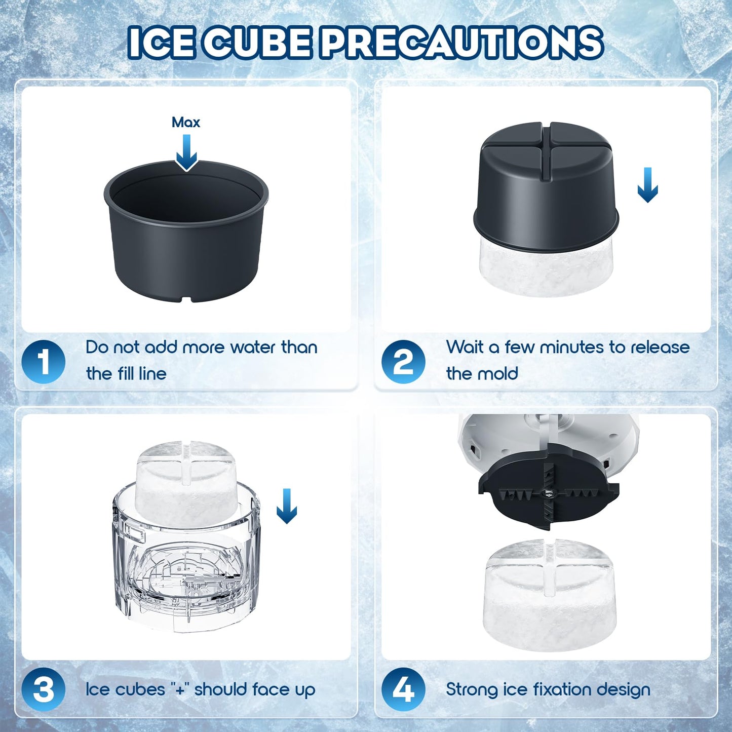Shave Ice Attachment for Kitchenaid Stand Mixer, Shaved Ice Machine for Kitchen aid with Coarse and Fine Blades, 8 Ice Cube Molds, Snow Cone Maker