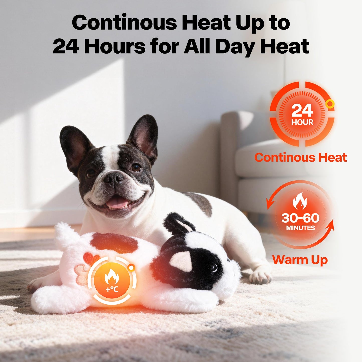 Pet Prime 12-Pack Disposable Heat Packs for Heartbeat Plush Toys，Up to 24H Odorless Warmth, Easy to Use, Instant Comfort Companion for Anxious Pets