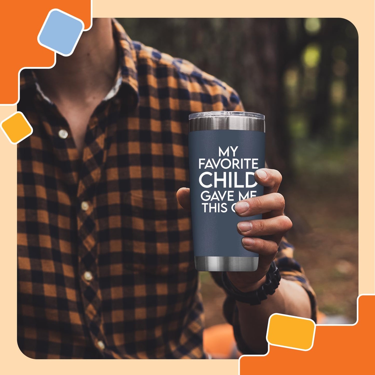 NewEleven Fathers Day Gift For Dad - Dad Birthday Gifts From Daughter, Son, Kids - Birthday Present Ideas For Father, New Papa, Bonus Father From Daughter, Son - 20 Oz Tumbler