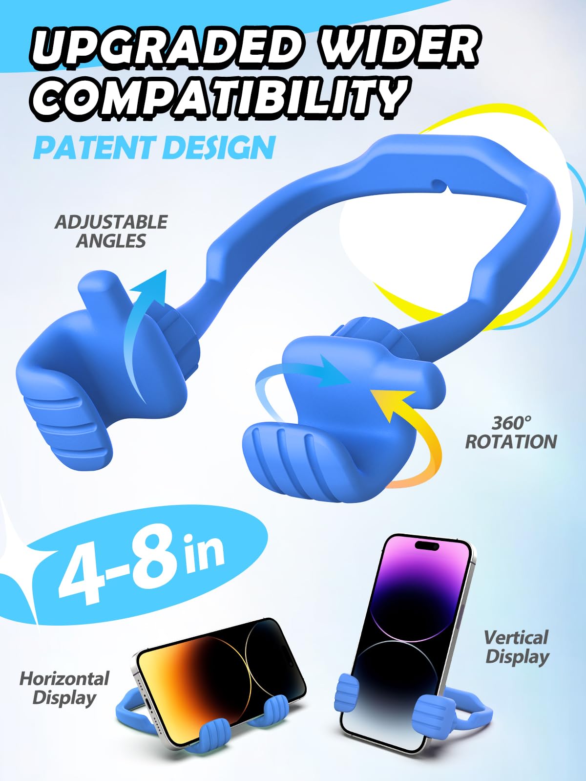 Gifts for Teens Boys Girls Mom Gift for Mothers Day Cell Phone Stand: Upgrade Adjustable Thumbs Up Lazy Phone Holder for Desk Fun Birthday Gifts for Grandma Nana Aunt Adults Husband from Daughter Son