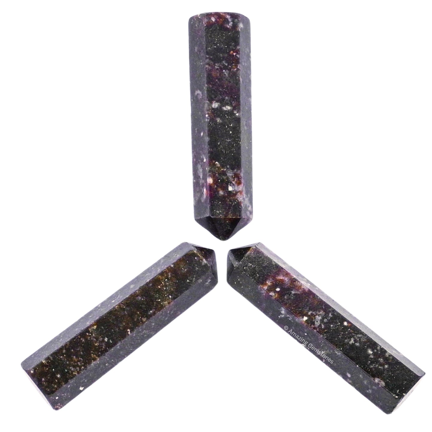 Amazing Gemstone Garnet Crystal Points Bulk Healing Crystals - Pack of 3 Single Terminated Healing Wand Point Bulk Crystals for Crafts, Crystal Grid, DIY Work - Premium Crystals for Beginners Gifts