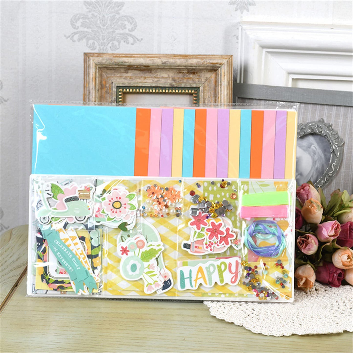 Gigicloud Paper Card Making Kits Colorful Handmade Greeting Card Kits Diy Making Material Set For Birthday Invitation, Thanksgiving, Christmas,Holiday,Baby Shower