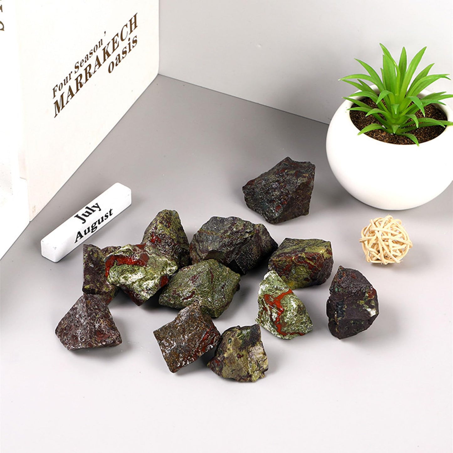 Dragon Blood Raw Crystals Healing Crystals Natural Rough Stones 1.2-2" for Tumbling, Fountain Rocks, Yoga, Meditation, Polishin, Gift 16