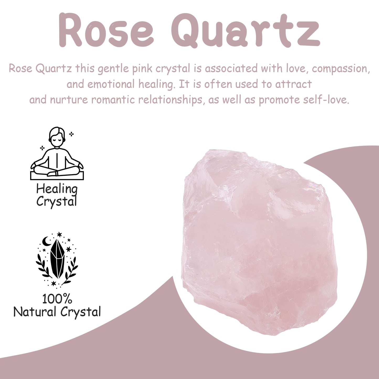 QINJIEJIE 2PCS Rose Quartz Raw Crystals 1.8-2.2'' Raw Crystals Healing Stones Bulk Large Crystal Rocks Stones for Tumbling Cabbing Fountain Rocks Polishing Handmade DIY Valentine's Day Gifts