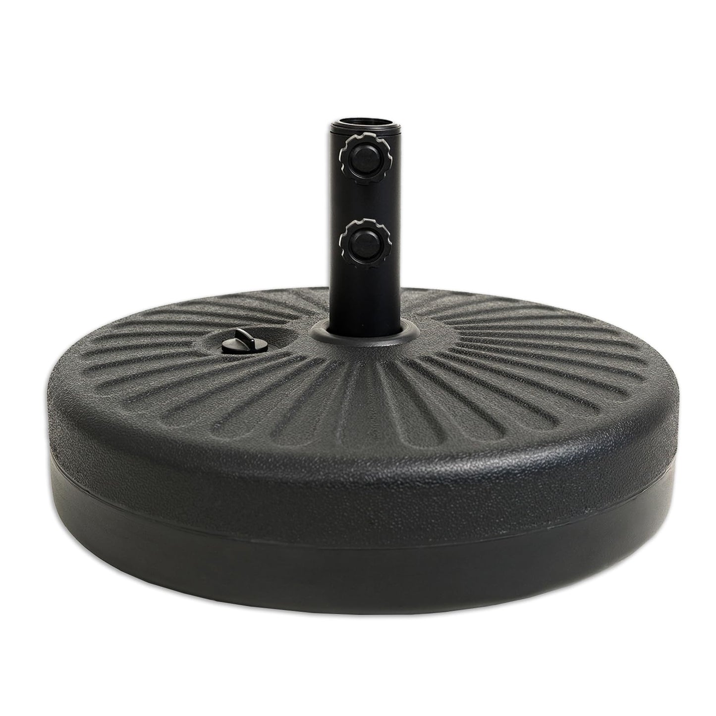 Helios&Hestia 78 lb Heavy Duty Round Umbrella Base, Plastic Water and Sand Fillable Outdoor Stand Weight for Patio Market Table Umbrella, Black