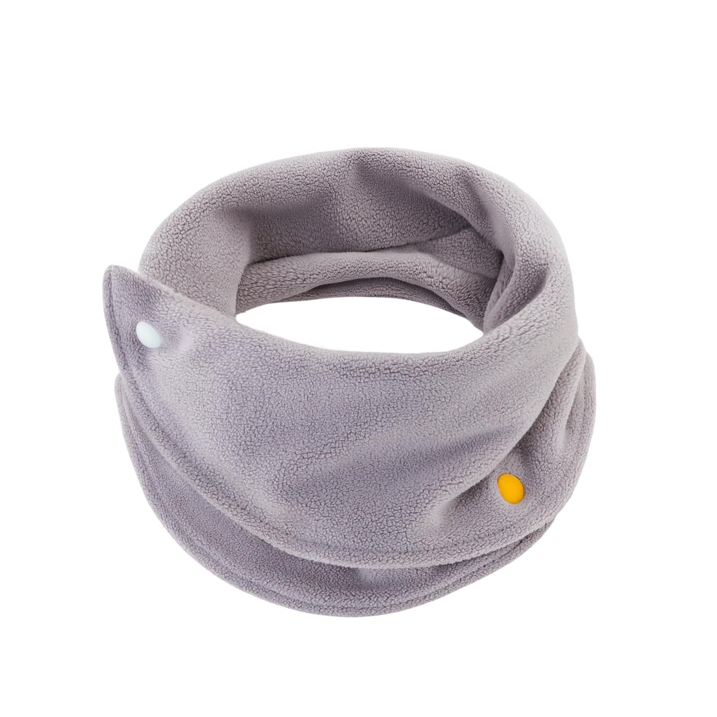 NASULAR Toddler Girls Soft Neck Warmer Baby Boys Winter Scarf Kids Warm Round Scarves (A-light grey, One Size)