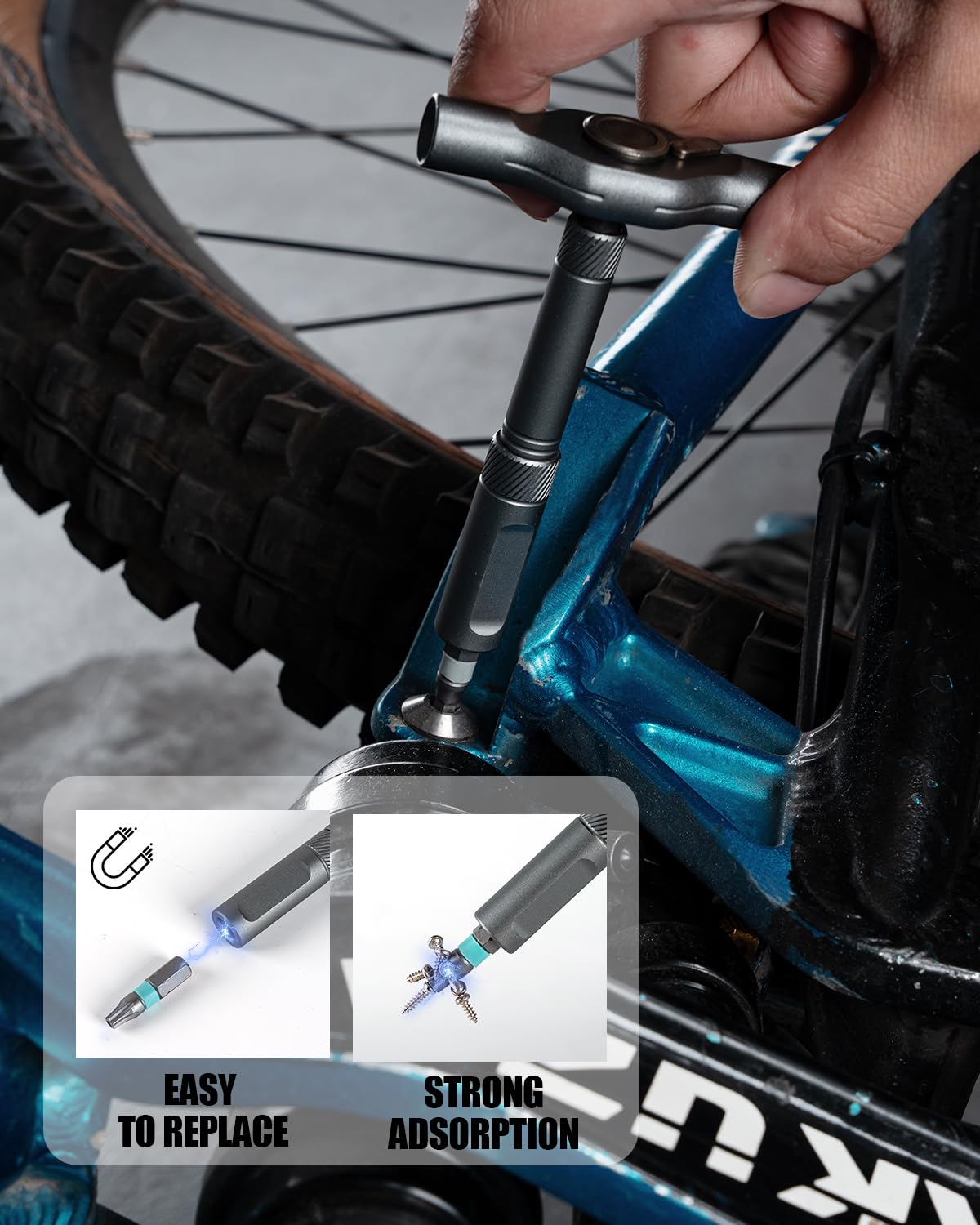 VMAN Ratchet Screwdriver Set, 24 in 1 magnetic Screwdriver sets, S2 Steel Bits, DIY Combination Flexible Shaft, Suitable for Furniture Assembly, Precision Electrical Appliance Repair, Bicycle Tools