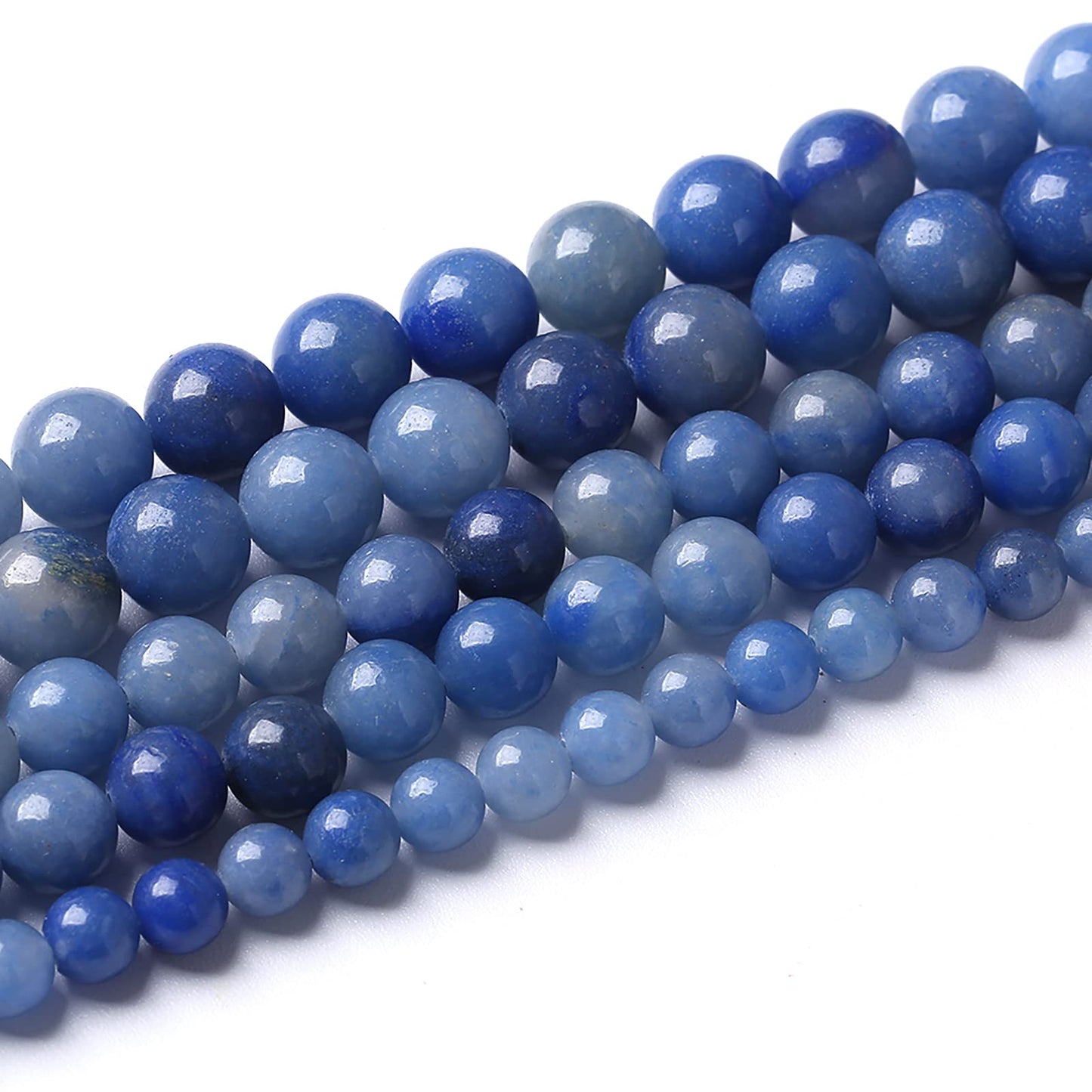 36PCS 10mm Natural Stone Beads Blue Aventurine Round Loose Spacer Energy Stone Healing Power Beads for Jewelry Making DIY Bracelet Necklace 15" Inch (10mm, Blue Aventurine)