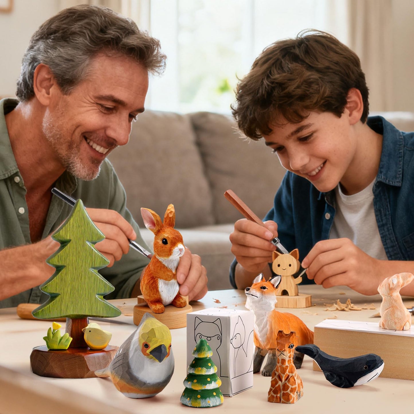 Wood Carving Kit for Beginners - Whittling Kit with Wood Blocks for Kids - Carving Tools for Beginners - Hobbies for Women and Men - Arts and Crafts for Adults - Gift for Girls and Boys