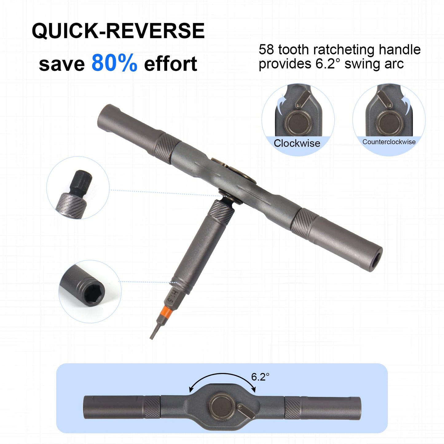 42 in 1 Magnetic Screwdriver Set, DIY Ratchet Screwdriver Set, Multi Bit Screw Driver Set Kit with Case, Handle Detachable, Portable Repair Tool for Electronics, Glasses, Bicycles & Home Repair
