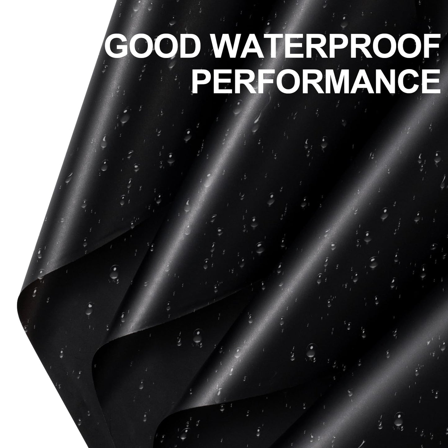 WRAPAHOLIC 20 Sheets Flower Wrapping Paper - 22.4 x 22.4 inch Pure Black Water-Resistant Floral Bouquet Wrapping Paper, Florist Supplies Packaging for Wedding Birthday Gift DIY (Pack of 2)