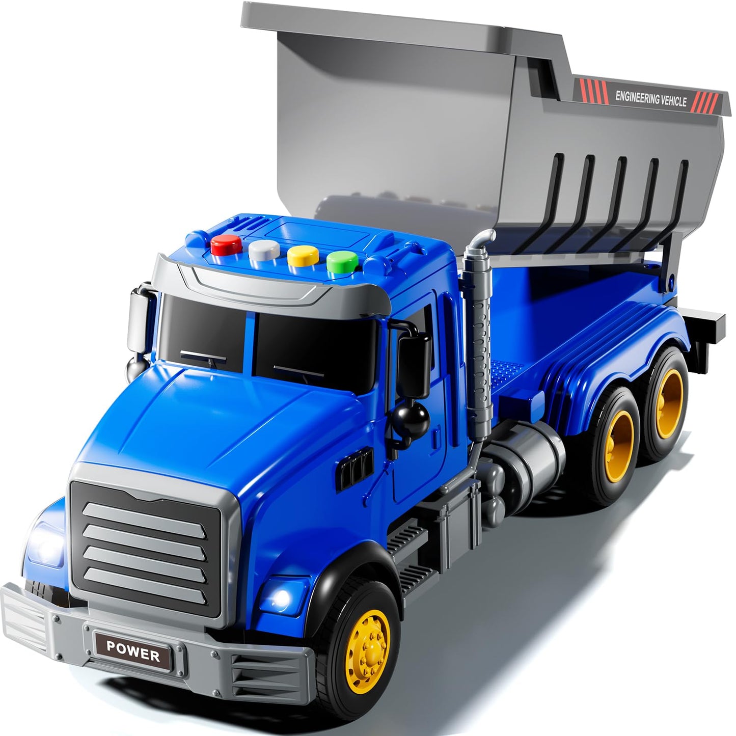JUKUDAHU Toddler Trucks Toys for Boys 3-5 Years Old, Dump Truck with Lights and Sound, Kids Construction Play Truck, Garbage Truck Car Toys Vehicle Playset for Kids Aged 3 4 5 6 7 8