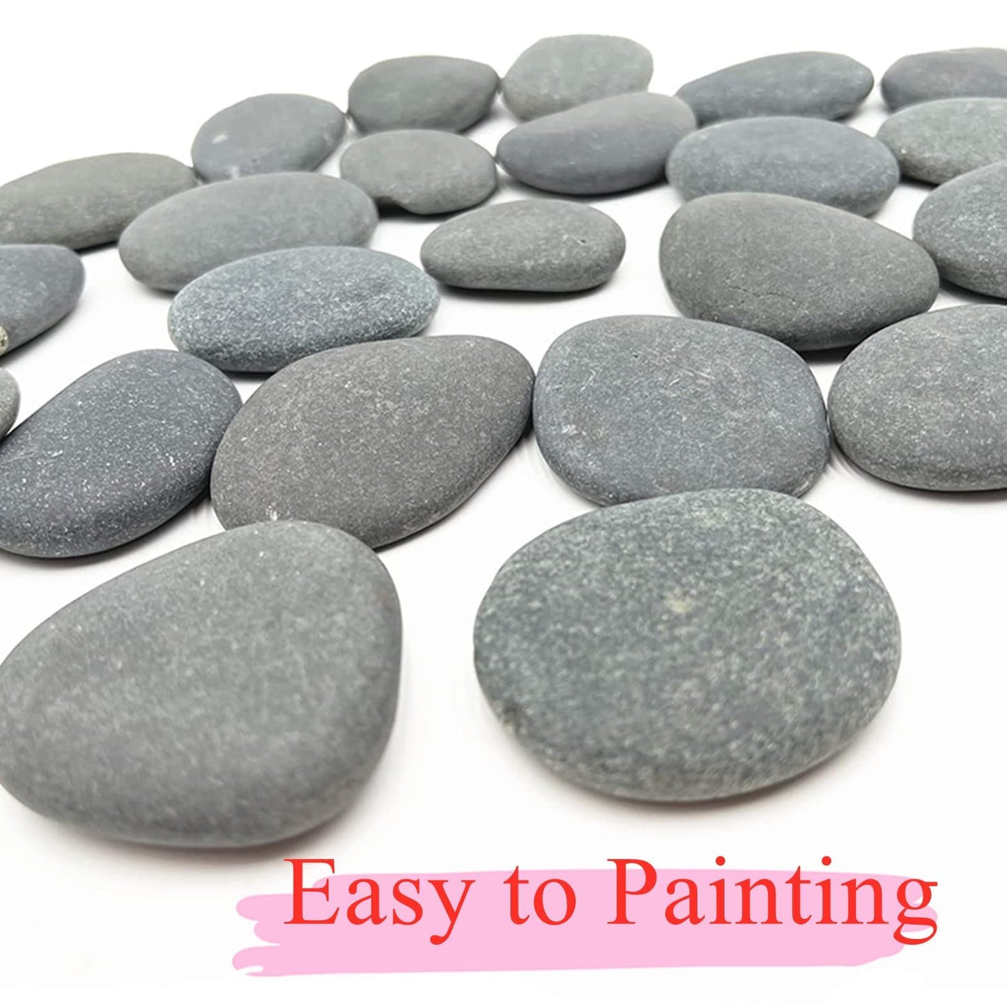 Lifetop 30PCS Painting Rocks, 2"-3" Inches DIY Rocks Flat & Smooth Kindness Rocks for Arts, Crafts, Decoration, Natural River Rocks for Painting,Hand Picked for Painting Rocks