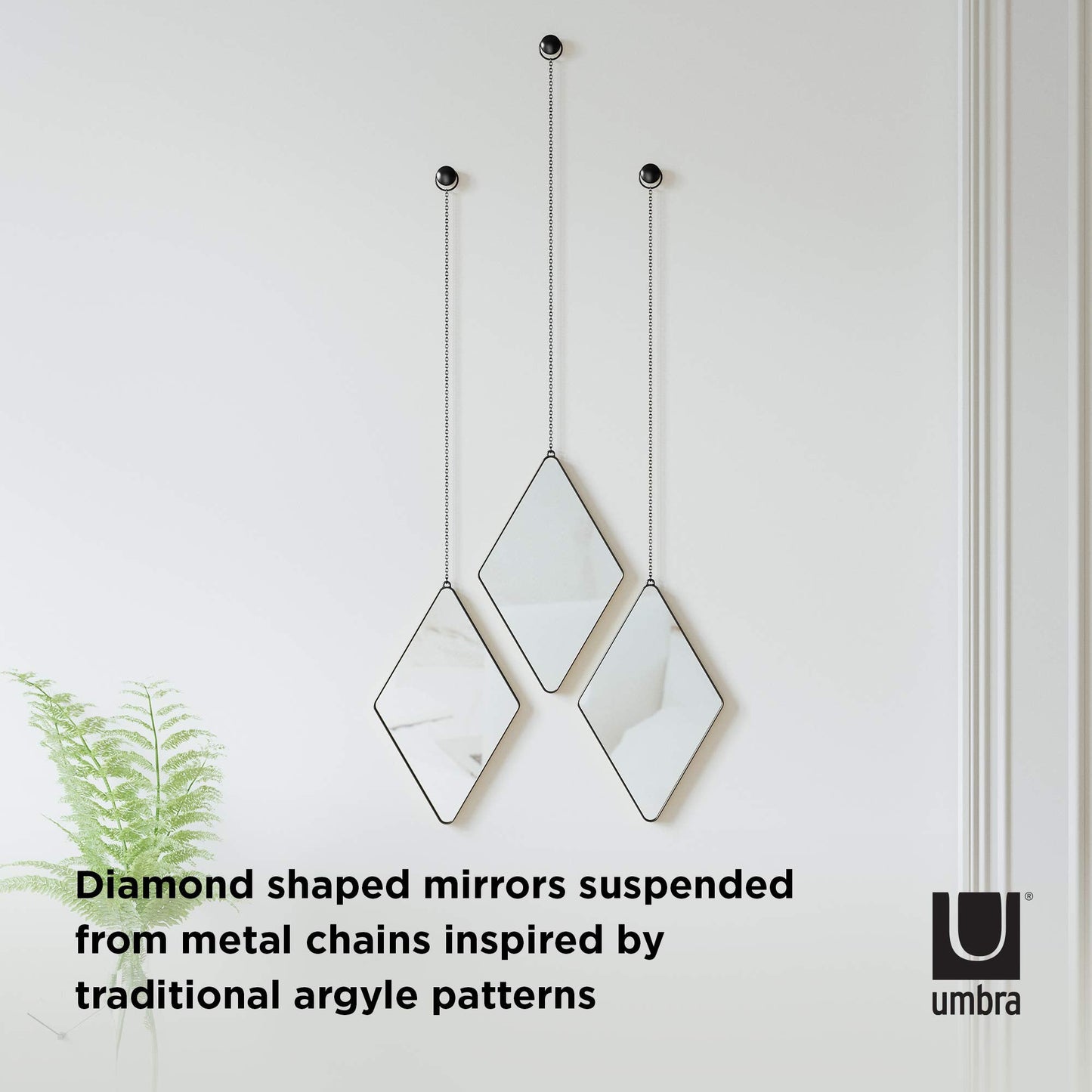 Umbra Dima Mirrors, Set of 3, Trio of Decorative Mirrors