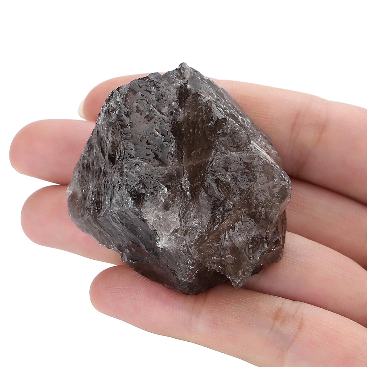XIANNVXI Smoky Quartz 1.8-2.2" Large Raw Crystals and Healing Stones Natural Rough Crystal Rocks for Decor Gifts Tumbling Cabbing Polishing Fountain Rocks 1PCS