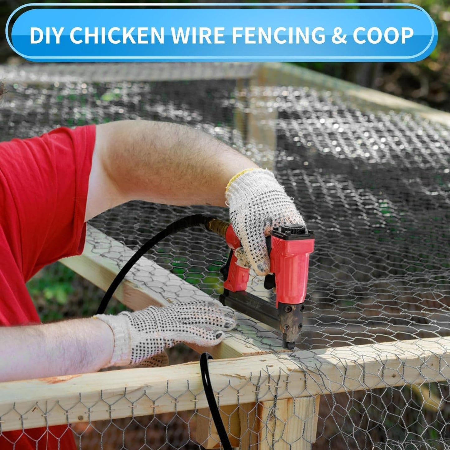 DOLEMODUO 1/2 Inch Black Wire Mesh Roll - 24'' x 100' Chicken Wire Fence, 20 Gauge Hardware Cloth Poultry Netting for Garden/Animal Barrier/Rabbit/Floral/Chicken Coop/DIY Projects