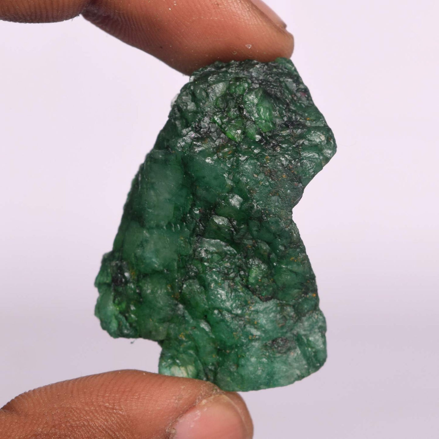 GEMHUB Gemstone Beads Protection Green Emerald Healing Crystal 100.00 Carat Natural Raw Uncut Rough Gems