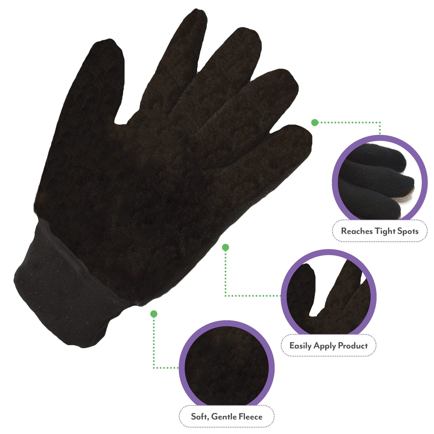 HandsOn Pet Grooming Gloves & Finishing Gloves Bundle - Hair Remover Gloves for Deshedding, Bathing & Massaging Dogs, Cats & Horses - Fur Shinning Tool for All Show Animals (Large, 1 Pair of Each)