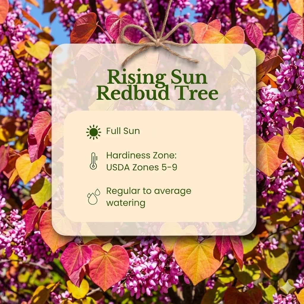 Live Eastern Redbud Tree for Planting, 12-18 Inch Tall in Quart Pot, Beautiful Ornamental Redbud for Home, Garden, Yard & Outdoor Landscaping, Low-Maintenance, Easy-Grow Starter Plant
