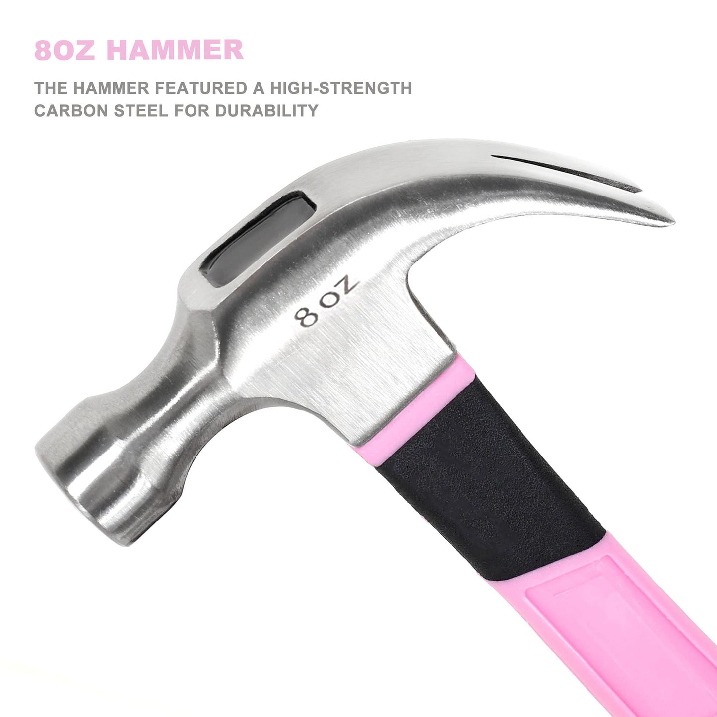 FASTPRO 14-Piece Pink Tool Kit, Hand Tool Set for women, Household Tools for Home Maintenance & Repairing，DIY Tools with Small Tool Bag